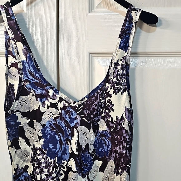 NWT Free People Worth The Wait Floral Maxi Dress Scooped Neckline Dark Night Med - Picture 9 of 14